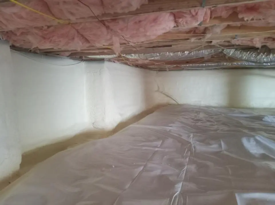 Crawl space encapsulation with closed-cell spray foam for Roof Maintenance in Villas